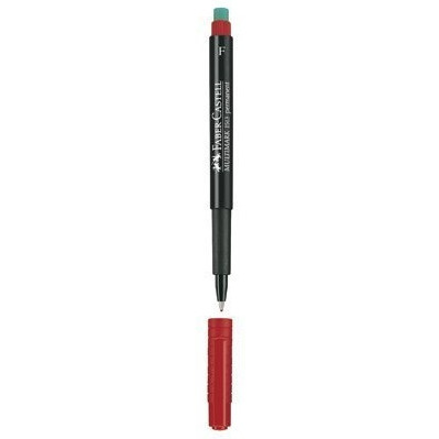 Foliopis z gumką OHP MULTIMARK F 0.6mm czerwony 151321 FABER-CASTELL 34301.jpg