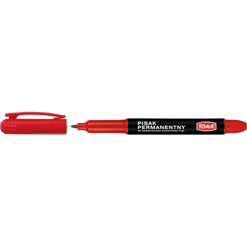 Marker permanentny okrągły 1mm TO-324 czerwony TOMA 54812.jpg