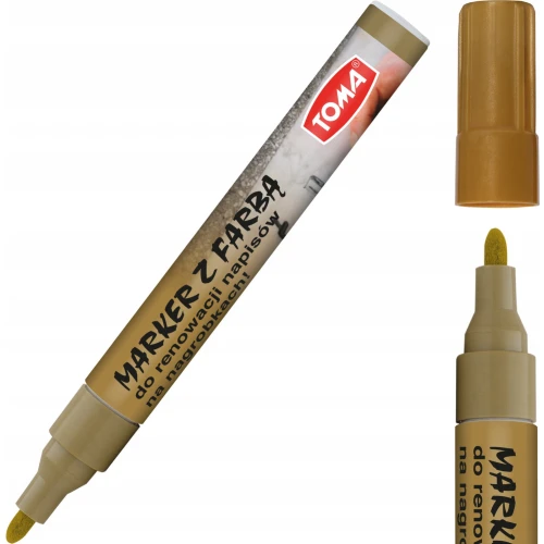 Marker olejowy do nagrobków złoty 2,3mm TO-448 TOMA 72987.jpg