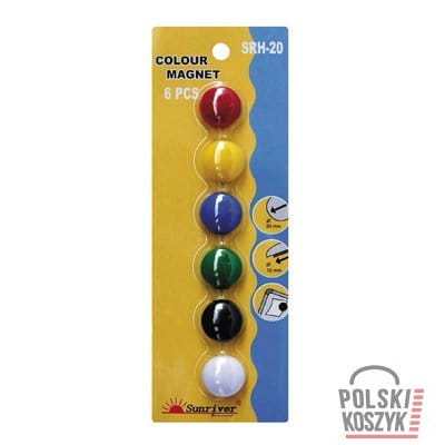 Argo Magnesy kolorowe WF-20 6 szt. 106127.jpg