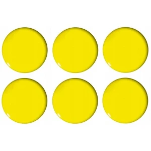 Magnesy do tablic żółte wypukłe 30mm (6szt.) GM301-PY6 TETIS