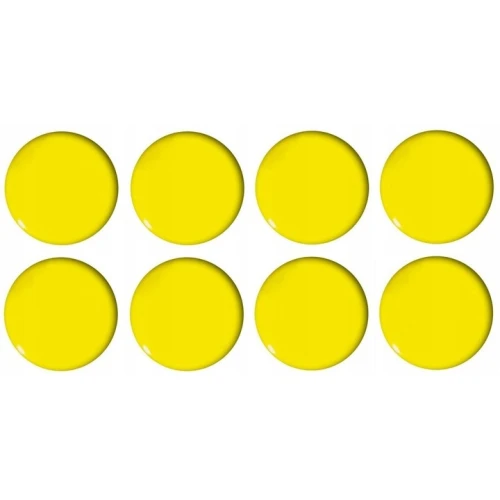 Magnesy do tablic żółte wypukłe 20mm (8szt.) GM300-PY8 TETIS 3407.jpg