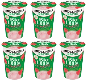 Jogurt pitny Lassi malina 3,5% tł.BIO 250 g X6