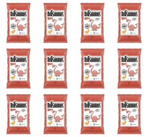 Chrupki kukurydziane Dinozaury o smaku ketchupowym BEZGL. BIO 50 g X12