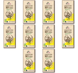 Czekolada gorzka 56% kakao z cytryną BIO 100 g X10