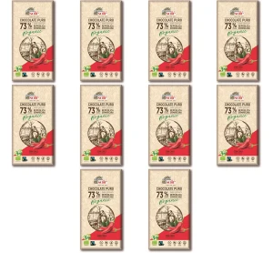 Czekolada gorzka 73% kakao z chili BIO 100 g X10