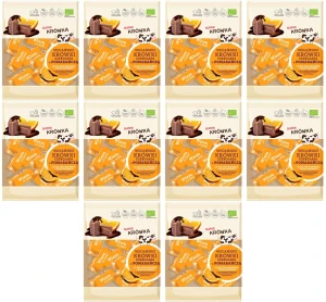 Krówki wegańskie czekolada z pomarańczą BIO 150 g X10