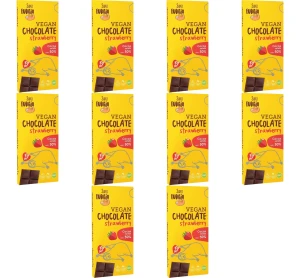 Wegańska czekolada truskawkowa BIO 80 g X10