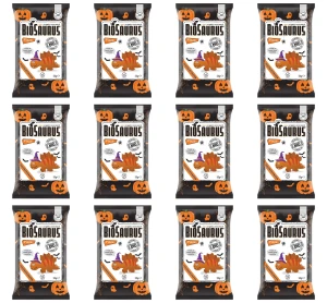 Chrupki kukurydziane Dinozaury HALLOWEEN o smaku pizzy BEZGL. BIO 50 g X12