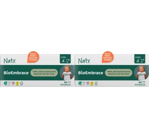 Ekologiczne pieluchy jednorazowe, rozmiar 4, 7-18 kg, 44 szt X2