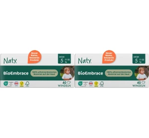 Ekologiczne pieluchy jednorazowe, rozmiar 5, 11-25 kg, 40 szt X2