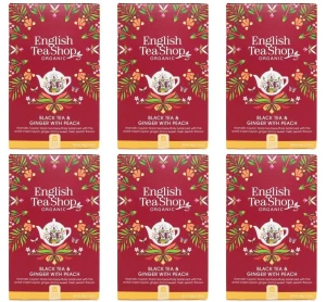 Herbata czarna z imbirem i brzoskwinią ( 20X2) BIO 40g X6