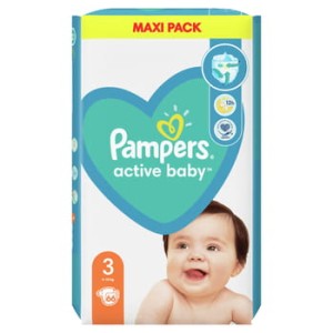 Pieluchy Active Baby Rozmiar 3 Pampers 66 sztuk
