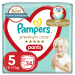 Pieluchomajtki Premium Care Pants Rozmiar 5 Pampers 34szt.