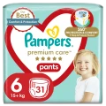 Pieluchomajtki Premium Care Pants Rozmiar 6 Pampers 31szt.