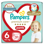 Pieluchomajtki Premium Care Pants Rozmiar 6 Pampers 31szt.