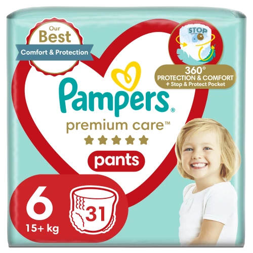 Pieluchomajtki Premium Care Pants Rozmiar 6 Pampers 31szt.
