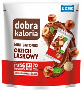Mini batoniki orzech laskowy ( 6 szt) 108g