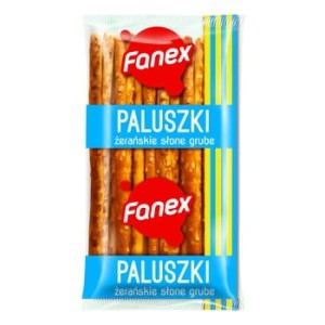 Fanex Paluszki Żerańskie Słone Grube 100 g x 30szt