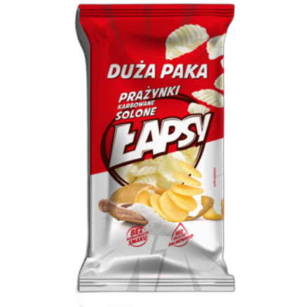 Prażynki karbowane solone Łapsy 110 g Prażynki karbowane solone Łapsy 110g