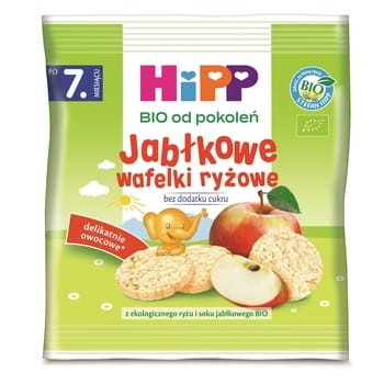 Jabłkowe wafelki ryżowe HiPP 30 g 1.jpg