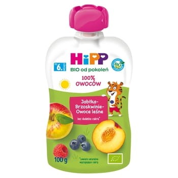 SMOOTHIE Jabłka-Brzoskwinie-Owoce leśne HiPP BIO 100 ml 1.jpg