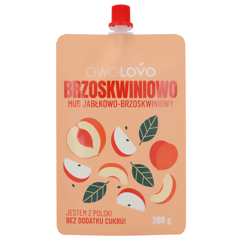 Mus jabłkowo-brzoskwiniowy Brzoskwiniowo Ovolowo 200g
