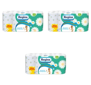 Papier toaletowy Regina Papier Rumiankowy 16 rolek X3