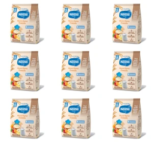 NESTLE Kaszka mleczno-ryżowa 5 owoców po 9 miesiącu 230 g X9