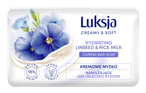 Mydło w kostce len i mleczko ryżowe Luksja 90g