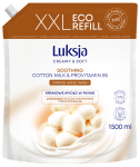 Mydło w płynie mleczko bawełniane i prowitamina B5 zapas Luksja 1,5 l