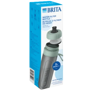 Butelka z filtrem BRITA Active 0,6 L Pastelowa zieleń + 2 filtry BRITA MicroDisc