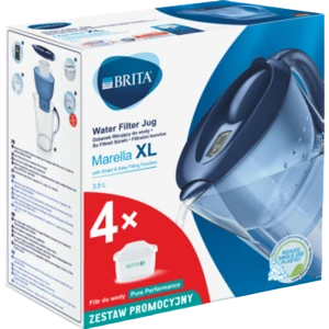 Dzbanek z filtrem BRITA Marella XL granatowy + 4 MX+ Pure Performance