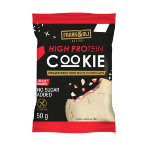 Frank&Oli Ciastko wysokoproteinowe - truskawki i biała czekolada - (50g) 1779191662771-ynlnarm.png