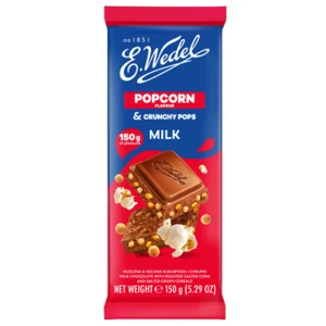E.Wedel Czekolada mleczna z popcornem 150g