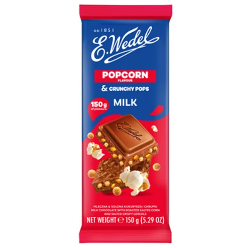 E.Wedel Czekolada mleczna z popcornem 150g 1779191725567-ylkd8q.png