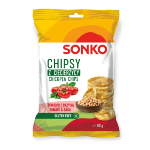 SONKO Chipsy z ciecierzycy o smaku pomidora z bazylią 60g 1779191758912-9u2blg.png