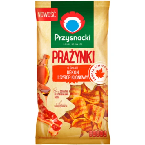 Przysnacki Prażynki o smaku Bekon i Syrop Klonowy 120 g 1779191763483-0jej8g.png