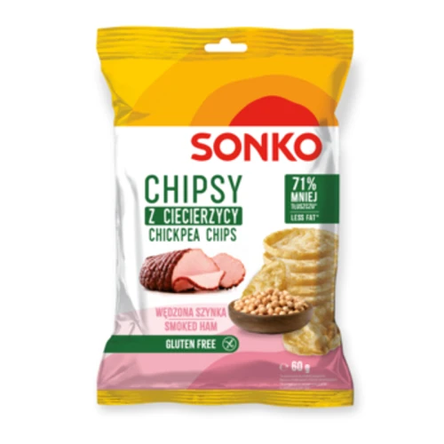 SONKO Chipsy z ciecierzycy o smaku szynki wędzonej 60g 1779191774689-bhyl5m.png