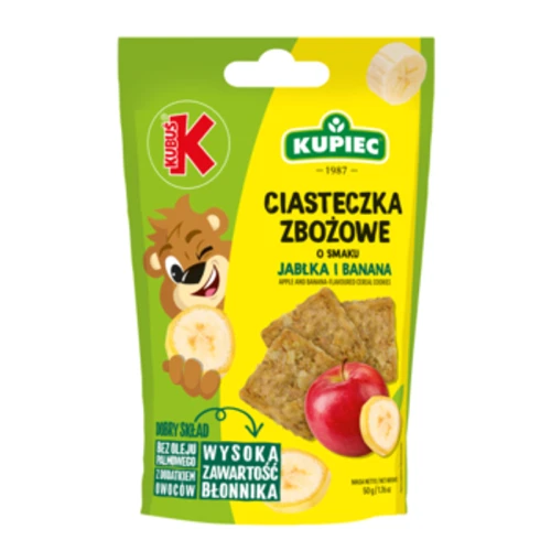 Kupiec & Kubuś Ciasteczka zbożoweo o smaku jabłka- banana 50g 1779191778035-utzv9m.png