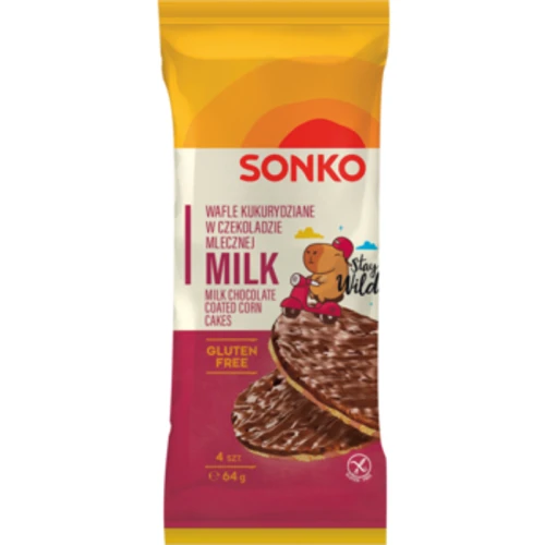 SONKO Wafle kukurydziane w czekoladzie mlecznej 64g 1779191786225-hri9oi.png