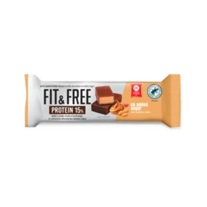 Wafel Fit&Free Protein 15% o smaku masła orzechowego w czekoladzie mlecznej bez dodatku cukru 40 g