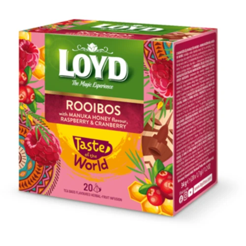 Loyd Herbatka rooibos o smaku miodu manuka, maliny i żurawiny (20 x 1,7 g) 1779191907500-yvhzb.png