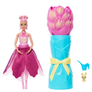 Barbie Flower Reveal Lalka Kwiatowa niespodzianka Różowy tulipan JMF57