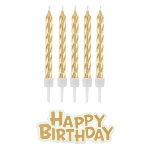 Świeczki B&C urodzinowe Happy Birthday, złote, 16 szt. 1779195652874-q6rrpk.png