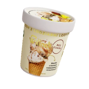 Willisch Lody z Lodziarni Smak Wanilia z kremem czekoladowo-orzechowym 465 ml