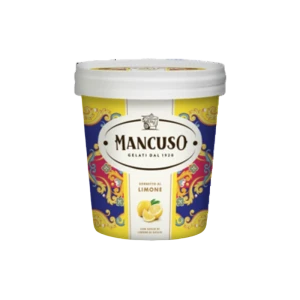 Mancuso Sorbet cytrynowy z sokiem z sycylijskich cytryn, produkt głęboko mrożony, 340 g (450 ml)