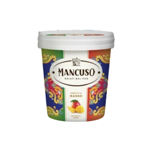 Mancuso Sorbet o smaku mango z puree z mango, produkt głęboko mrożony, 340 g (450 ml)
