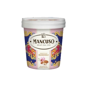 Mancuso Sorbet migdałowy z prażonymi migdałami w karmelu, produkt głęboko mrożony, 340 g (450 ml)