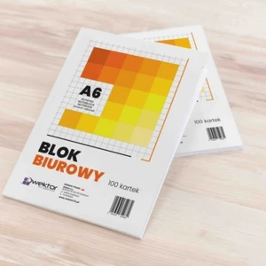 Blok biurowy A6/100 kartek w kratkę
